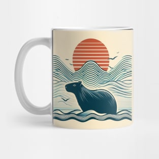 Capybara Sunset Mug